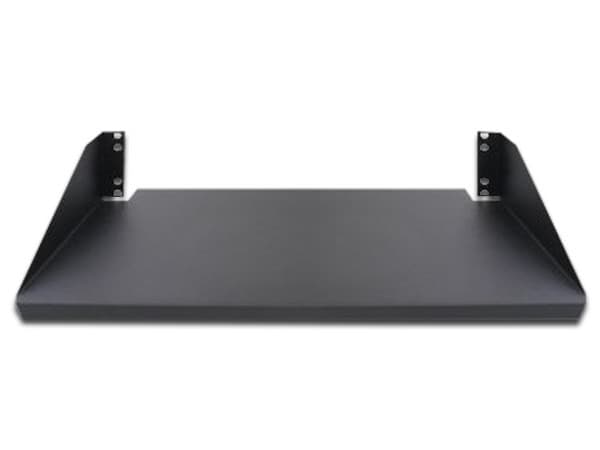 Charola lisa para Rack Brobotix de 510 x 274 mm, 2U, hasta 20kg. Color Negro.