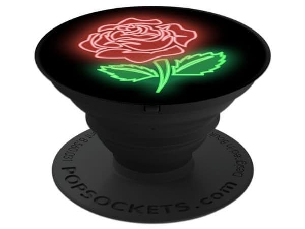 Soporte Universal PopSockets con adhesivo. Diseño Rosa Neón.
