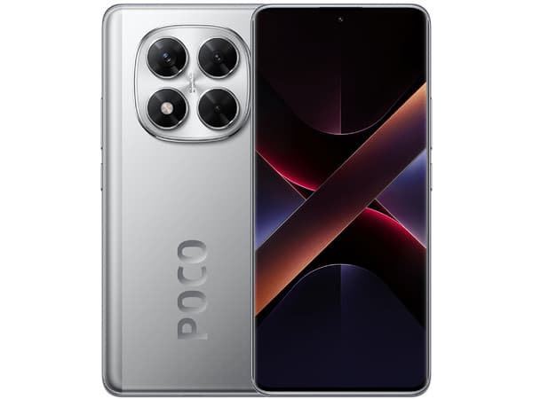 Smartphone Xiaomi POCO X7: 
Procesador Dimensity 7300-Ultra (hasta 2.5 GHz), 
Memoria RAM de 8GB, Almacenamiento de 256GB, 
Pantalla de AMOLED de 6.67" FHD, 
Bluetooth, Wi-Fi, 
Cámara principal de 50MP, 
Android 14, Color Plateado.
