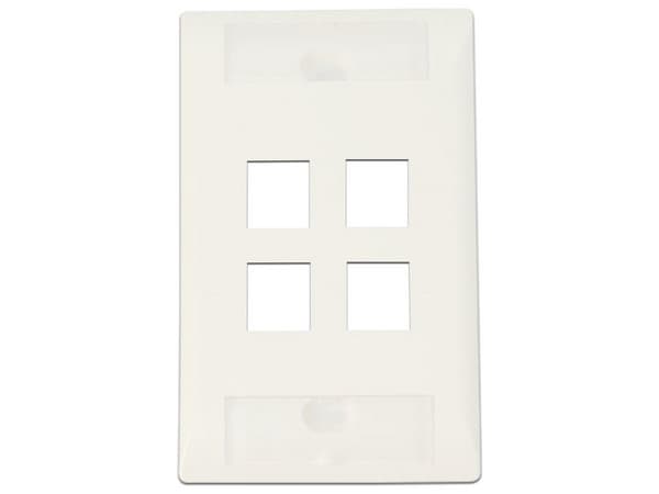 Tapa para Caja Montaje CommScope 2111039-3, 4 puertos. Color Blanco.