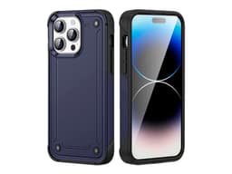 Funda protectora Tekku Tough Cover para iPhone 15 Pro, Color Azul. - imagen 1