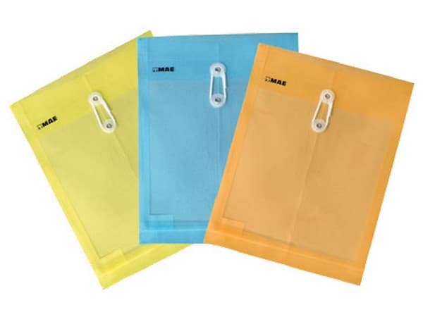 Sobre MAE Carta Vertical, con Hilo, Paquete con 12 Piezas. Transparente.