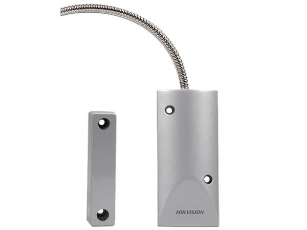 Contacto Magnético de Uso Rudo Hikvision DS-PD1-MC-RS para Cortinas o Puertas de Emergencia de Metal, Uso Interior, Color Plateado.