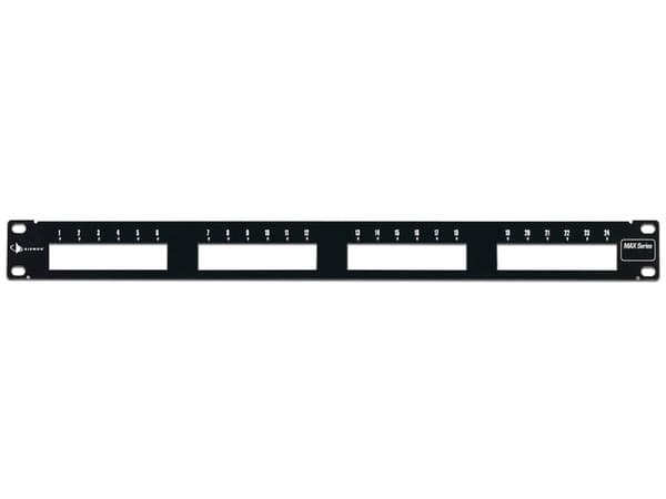 Panel de Parcheo MAX Modular, 24 puertos, Plano, 1UR.