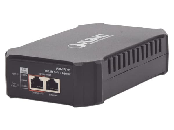 Inyector de corriente Planet POE-175-95 de 1 puerto Ethernet, 95W, con fuente interna, PoE.