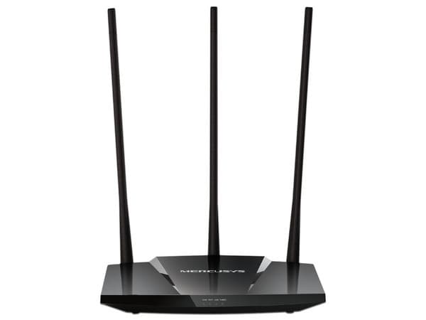 Router inalámbrico Mercusys MW330HP, Wireless N (Wi-Fi 4), hasta 300 Mbps, 3 antenas, Color Negro.