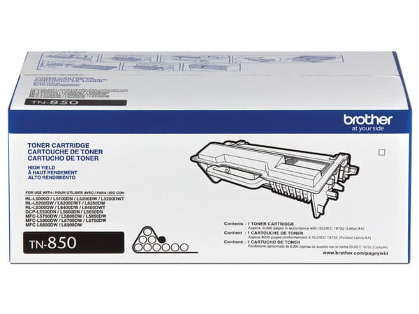 Cartucho de Tóner Brother Negro Modelo: TN-850.