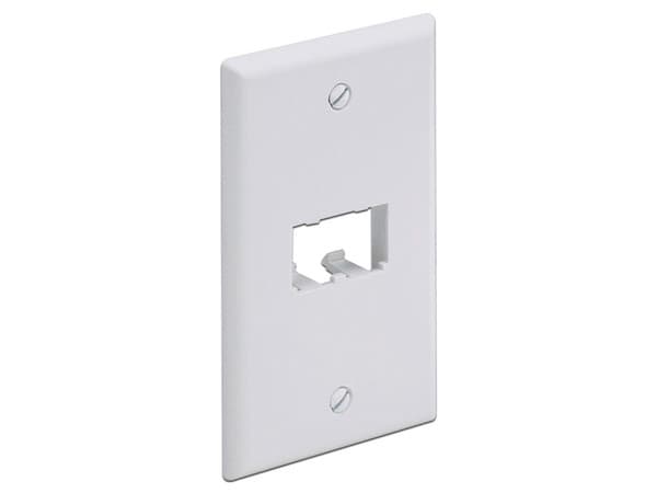 Placa de Pared PANDUIT CFP2WH, Vertical Clásica, Salida Para 2 Puertos Mini-Com, Color Blanco.