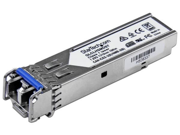 Transceptor SFP Gigabit de Fibra GLC-LH-SMD, Módulo transceptor compatible, Mini GBIC LC Multi/Monomodo, 10km/550m.