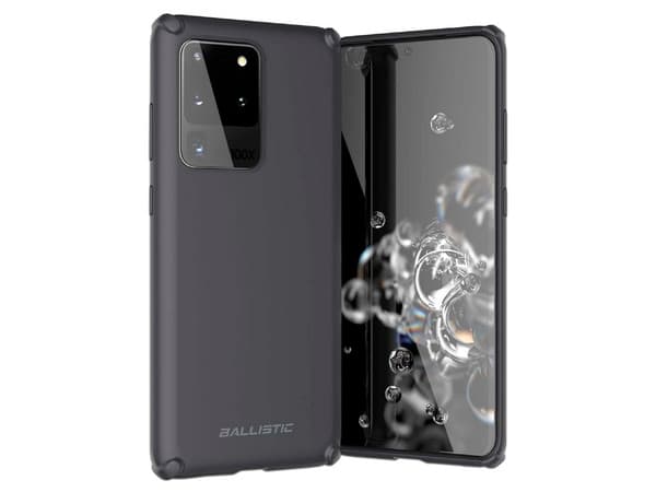 Funda protectora Ballistic Soft Jacket para Samsung Galaxy S20 Ultra. Color Negro.