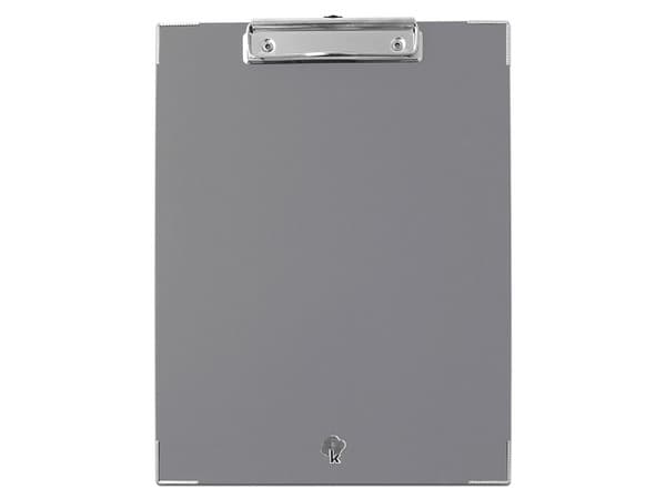 Tabla de Cartón con Clip TECHMAKRO 1001, Resistente al agua, Puntas reforzadas, Color Plata.