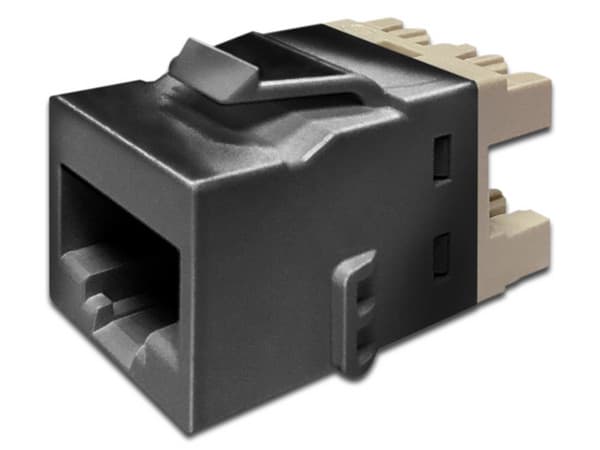 Conector Jack modular CommScope para cable CAT6, UTP RJ45. Color Negro.