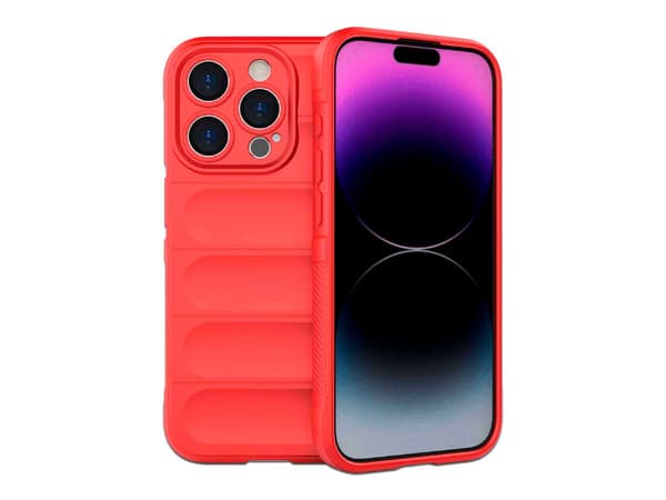 Funda protectora Tekku TPU Phantom para iPhone 15 Pro Max, Color Rojo.