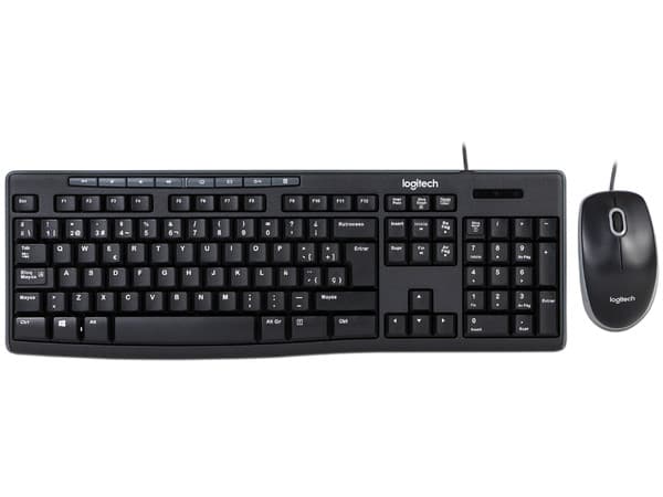 Teclado y Mouse Logitech Media Combo MK200, USB. Color Negro. (Versión en Español)