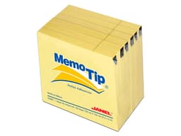 Notas Adhesivas Janel Memo Tip, 3" x 3", 100. Color Amarillo. - imagen 1