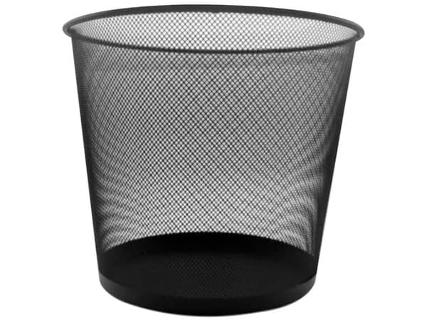Cesto de Malla Nextep Redondo 20L. Color Negro.