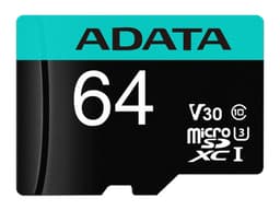 Memoria ADATA Premier Pro MicroSDXC UHS-1 U3 V30 de 64GB, Clase 10, incluye adaptador SD. - imagen 2