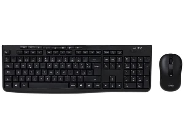 Kit de Teclado y Mouse Acteck Creator Prime MK225, Receptor USB, Versión Español. Color Negro.