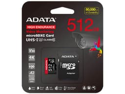 Memoria ADATA High Endurance microSDXC UHS-I U3 V30 de 512 GB, clase 10, incluye adaptador SD. - imagen 3