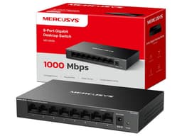 Switch Mercusys MS108GS de 8 Puertos RJ-45 10/100/1000 Mbps, Color Negro. - imagen 2
