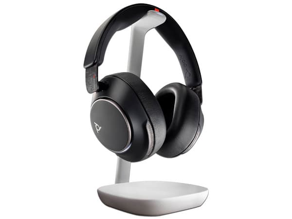 Audífonos Inalámbricos tipo Diadema Poly Voyager Surround 85 UC con Base de carga, Certificado Microsoft Teams, Bluetooth 5.3, Adaptador USB-C/A. Color Negro.