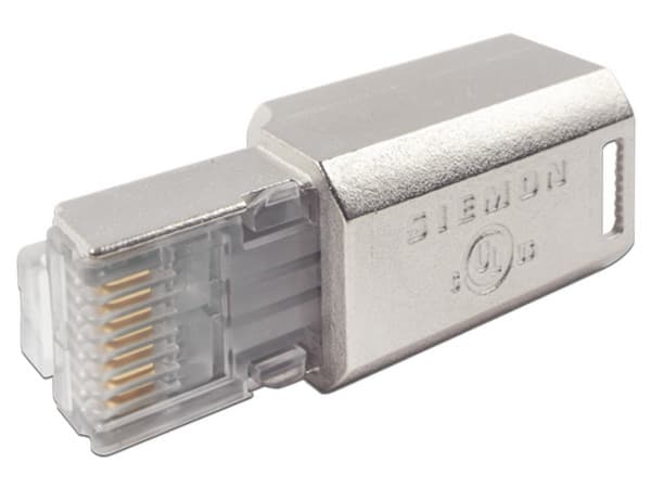 Plug Siemon ZP1-6AS-01S RJ-45, UTP Cat6A, Blindado, Terminación en Campo, Clip Protector de Seguro.