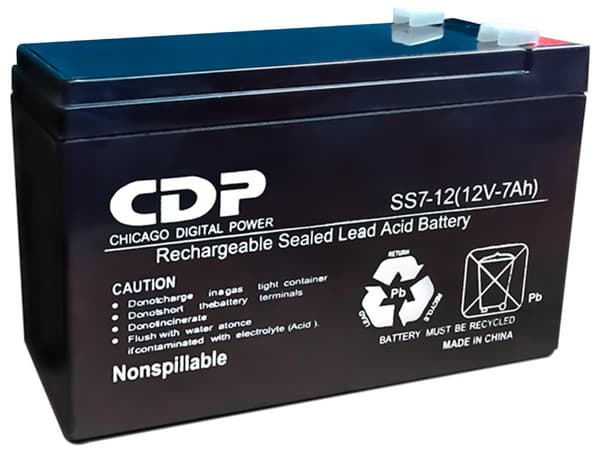 Batería CDP SLB 12-7.0, 12V, 7Ah con Tecnología VRLA/Lead Acid y Terminales Faston.
