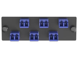Placa Acopladora de Fibra Optica Panduit, con 6 Conectores LC Duplex, Color Azul. - imagen 2
