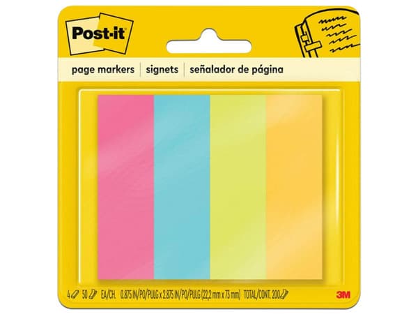 Banderitas Adhesivas 3M (671-4AU) Astrobrite, Multicolor, 50 Hojas