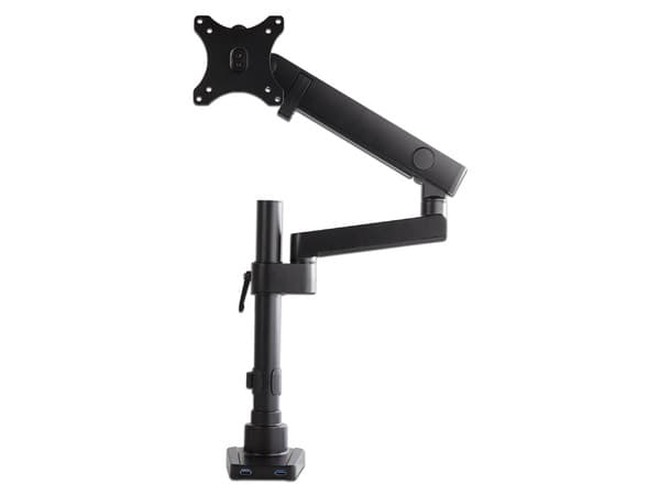 Soporte de Escritorio para Monitor, Brazo con movimiento articulado, hasta 34", 2xUSB 3.0. Color Negro.