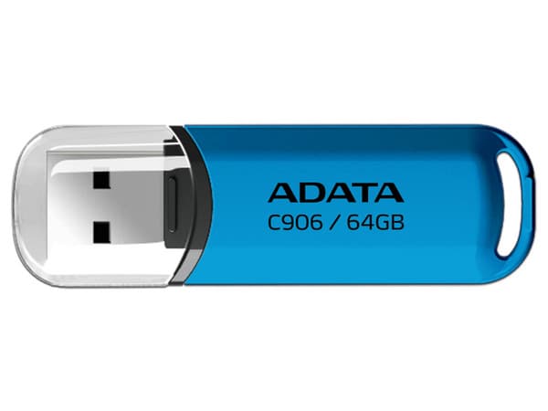 Unidad Flash USB 2.0 ADATA C906 de 64GB. Color Azul.