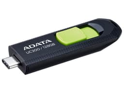 Memoria USB ADATA UC300, 128GB, USB-C, USB 3.2, Color Negro con Verde. - imagen 2