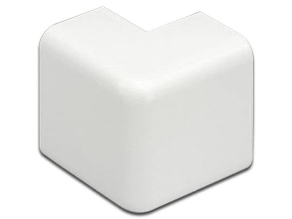 Conexión para esquina exterior Panduit para conducto eléctrico LD10. Color blanco.