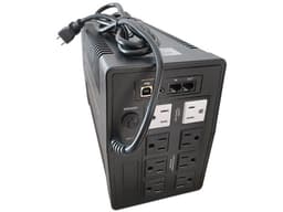 No-Break SKE GP1200 de 1200VA/720W, 6 Contactos con Supresión de Picos, Color Negro. - imagen 2