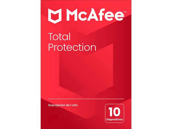 Antivirus McAfee Total Protection, 10 dispositivos, 1 Año.
