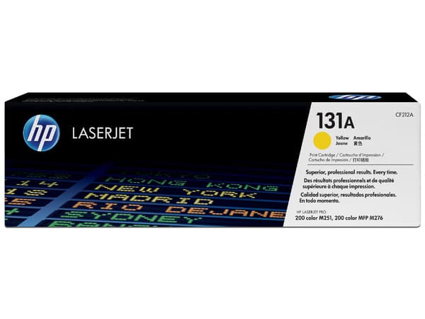 Tóner para impresora HP 131A Amarillo Laserjet Original (CF212A).