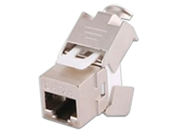 Módulo Jack Keystone LINKEDPRO LP-KJ6AS-04, Cat6A, Blindado (STP) sin herramienta (toolless) para faceplate.
