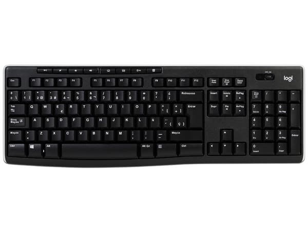 Teclado Inalámbrico Logitech K270 con teclas multimedia, USB. (Versión en Español)