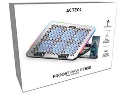 Base para Laptops Acteck Froost Raw BE630, Ventilador Integrado, 7 Niveles de Ajuste, Soporte para celular, Color Blanco. - imagen 3