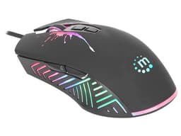 Mouse Gamer Manhattan MAN-190220, Hasta 7,200 dpi, Iluminación LED, 7 botones, USB, Color Negro. - imagen 1