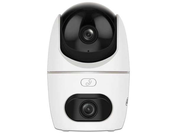 Cámara IP PT Dahua DH-HPT1539DD-STW-5E2-IL de 5MP con Doble lente 3K, IR hasta 30m, Botón de llamada, Alarma de luz y sonido, Bluetooth y Wi-Fi 6.