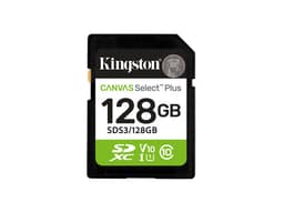 Memoria SD Kingston 128 GB, SDXC, 150 MB/s, Clase 10, Canvas Select Plus Gen3, Modelo SDS3/128GB. - imagen 1