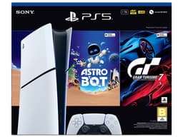 Consola PlayStation 5 Slim Edición Digital de 1TB, Incluye Videojuegos Gran Turismo y Astro Bot, 120FPS, HDR, 4K, Color Blanco. - imagen 1