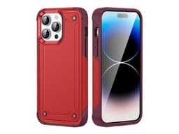 Funda protectora Tekku Tough Cover para iPhone 15 Pro, Color Rojo. - imagen 1