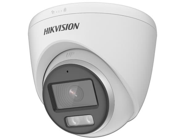 Cámara Tipo Torre Hikvision DS-2CE72KF0T-FS de 5MP, Luz Blanca de hasta 40m, micrófono integrado, IP67.