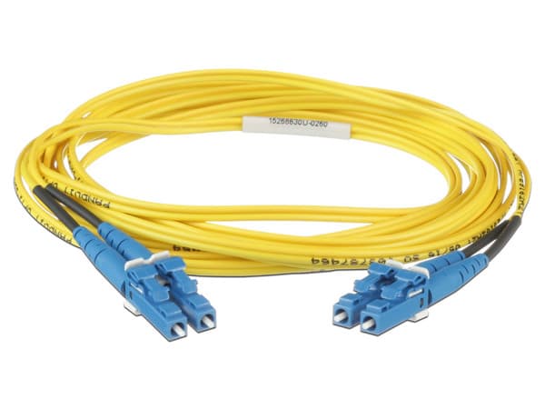 Cable de Red Dúplex Monomodo Panduit de Fibra Óptica, LC-LC 9/125 OS2, 3m. Color Amarillo