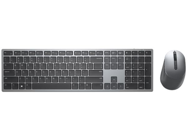Kit de Teclado y Mouse Inalámbricos DELL KM7321W, Bluetooth, Receptor USB (Versión en español de Latinoamérica). Color Gris.
