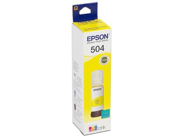 Botella de Tinta Epson 504, Amarillo, Modelo: T504420-AL.