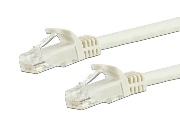 Cable de red UTP de parcheo, Cat6, RJ-45 Macho / RJ-45 Macho, 5 m. Color Blanco.