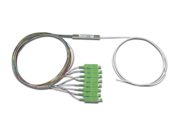 Divisor Óptico FiberHome tipo PLC, Entrada sin conector, Salida 8 conectores SC/APC.